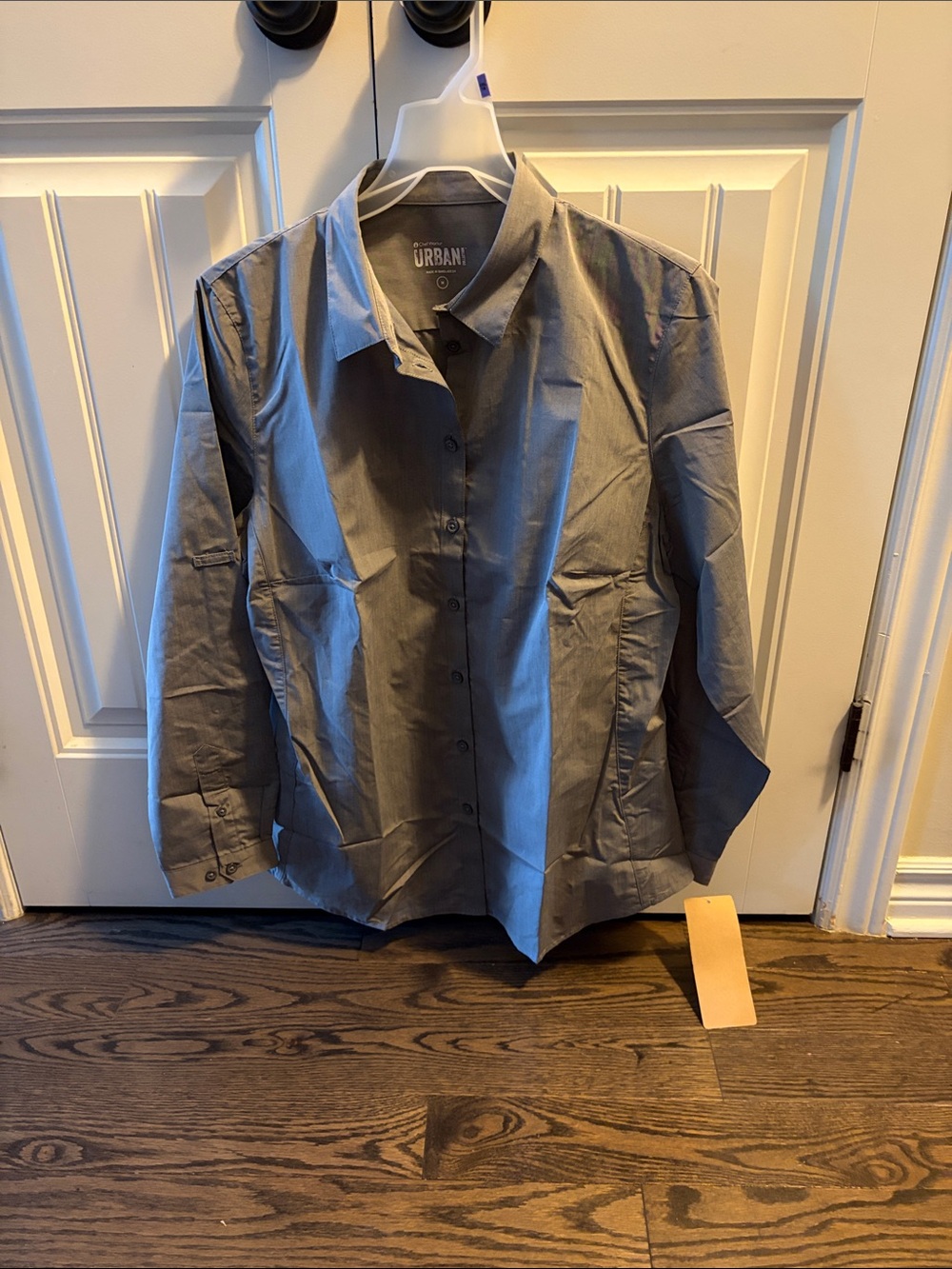 urban pipeline Men's Slate Gray Long-Sleeve Button Shirt